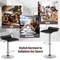 Costway Set of 2 Swivel Bar Stool Adjustable PU Leather Backless Dining Chair White/Black/Coffee